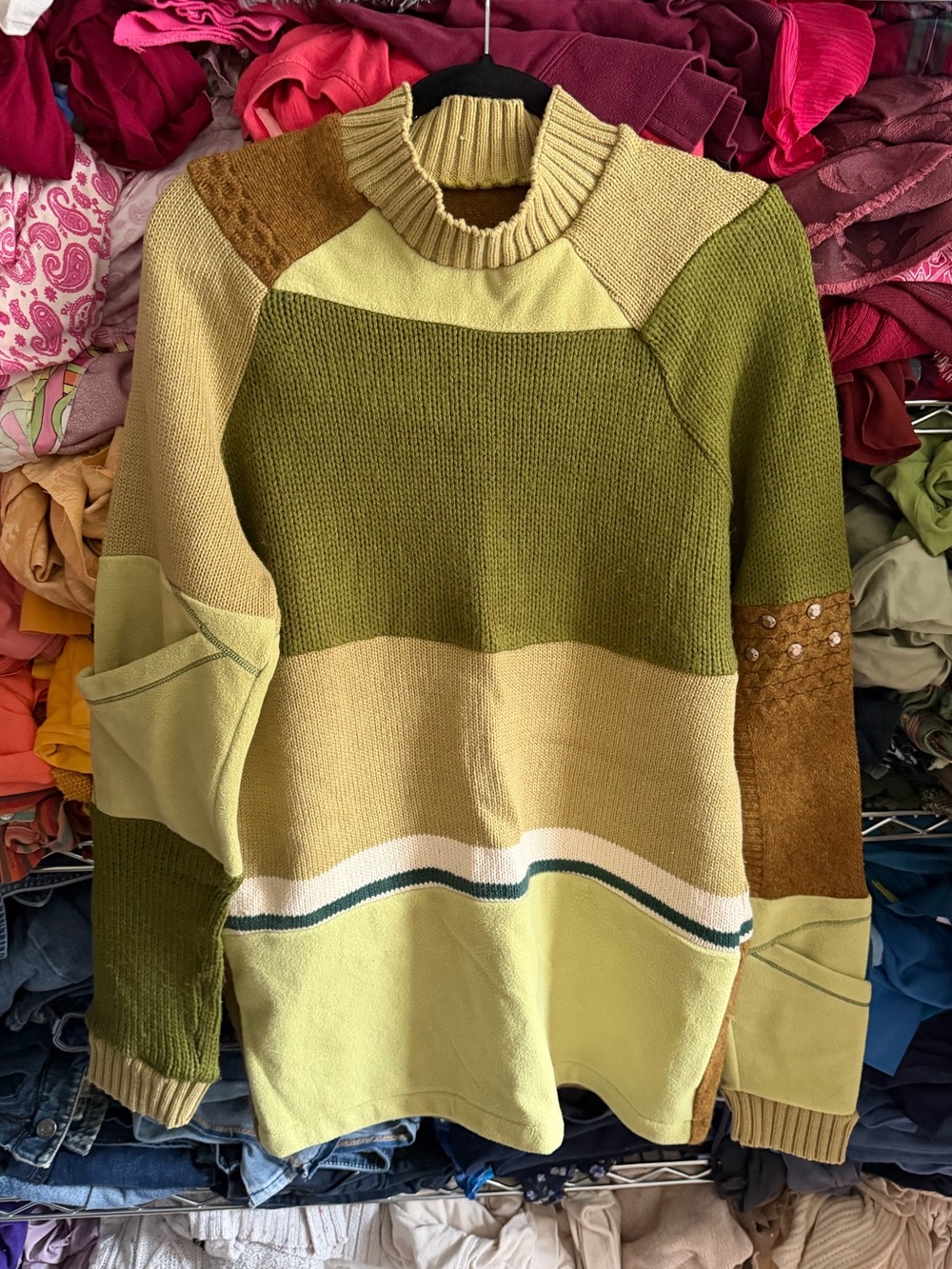 Patchwork Zero Waste Daniel Sweater Size S/M